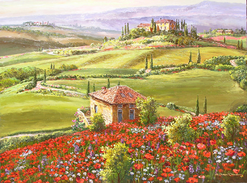 Sam Park - Tuscany Poppy #P1902 - SOLD