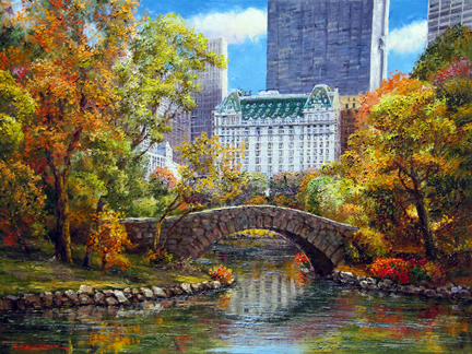 Sam Park - Autumn in Central Park #P2168 - SOLD